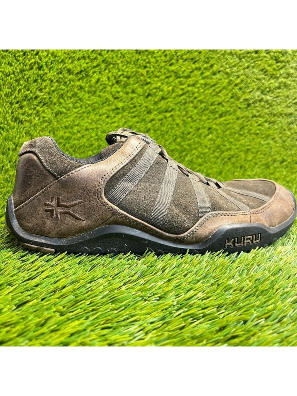 Kuru Chicane Mens Size 9E Brown Black Athletic‎ Running Suede Shoes Sneakers